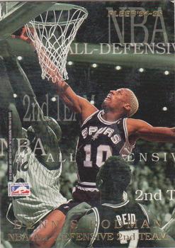 1994-95 Fleer European - NBA All-Defensive Team #NNO Dennis Rodman / Nate McMillan Front