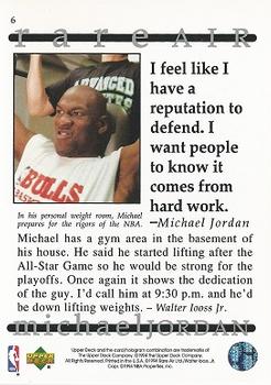 1994 Upper Deck Jordan Rare Air #6 Michael Jordan Back