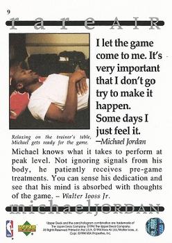 1994 Upper Deck Jordan Rare Air #9 Michael Jordan Back