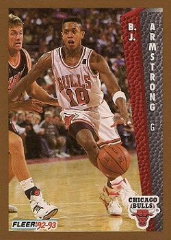1992-93 Fleer Tony's Pizza #NNO B.J. Armstrong Front