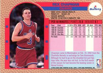 1992-93 Fleer Tony's Pizza #NNO Rex Chapman Back