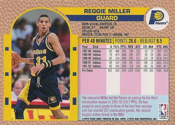 1992-93 Fleer Tony's Pizza #NNO Reggie Miller Back