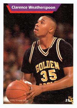 1992 Front Row Dream Picks #25 Clarence Weatherspoon Back