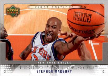 2007-08 Upper Deck First Edition - Behind the Glass #BG-SM Stephon Marbury Front