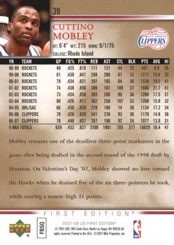2007-08 Upper Deck First Edition - Gold #39 Cuttino Mobley Back