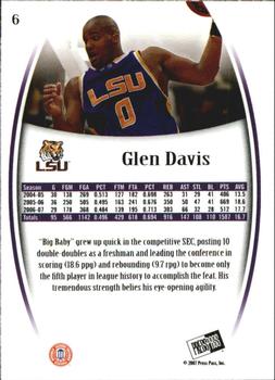 2007-08 Press Pass Legends #6 Glen Davis Back