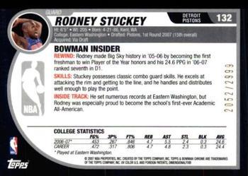 2007-08 Bowman - Chrome #132 Rodney Stuckey Back