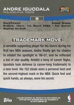2007-08 Topps Trademark Moves #9 Andre Iguodala Back
