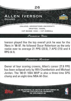 2007-08 Topps Echelon #26 Allen Iverson Back