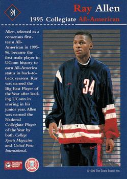 1996 Score Board Rookies #84 Ray Allen Back
