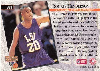 1996 Score Board Rookies - College Jerseys #J23 Ronnie Henderson Back