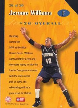 1996 Score Board Rookies - Rookie #1 Die Cuts #26 Jerome Williams Back