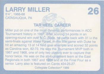 1989 Collegiate Collection North Carolina's Finest #26 Larry Miller Back