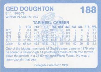 1989 Collegiate Collection North Carolina's Finest #188 Ged Doughton Back