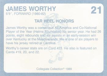 1989 Collegiate Collection North Carolina's Finest #21 James Worthy Back