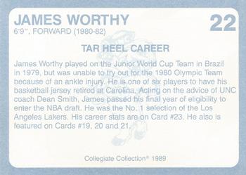 1989 Collegiate Collection North Carolina's Finest #22 James Worthy Back