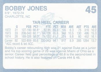 1989 Collegiate Collection North Carolina's Finest #45 Bobby Jones Back