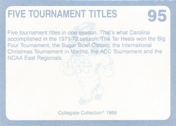 1989 Collegiate Collection North Carolina's Finest #95 Five Titles Back