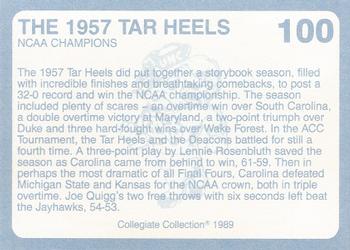 1989 Collegiate Collection North Carolina's Finest #100 1957 NCAA Champions Back