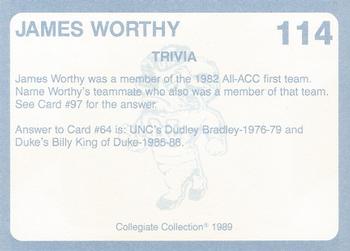 1989 Collegiate Collection North Carolina's Finest #114 James Worthy Back