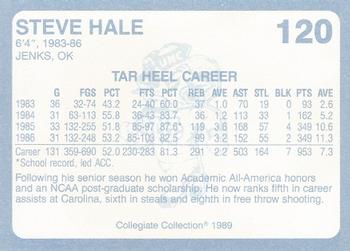 1989 Collegiate Collection North Carolina's Finest #120 Steve Hale Back