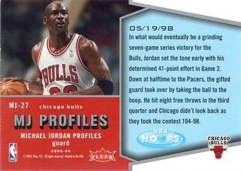 2005-06 Hoops - MJ Profiles #MJ-27 Michael Jordan Back