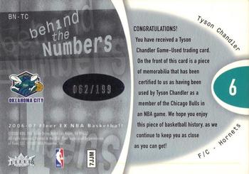 2006-07 E-X - Behind the Numbers #BN-TC Tyson Chandler Back