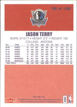 2006-07 Fleer - 1986-87 20th Anniversary #56 Jason Terry Back