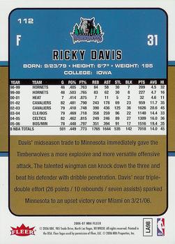 2006-07 Fleer - Glossy #112 Ricky Davis Back