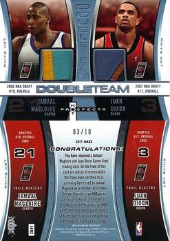 2006-07 Fleer Hot Prospects - White Hot Double Team Patches #DT-MD Jamaal Magloire / Juan Dixon Front