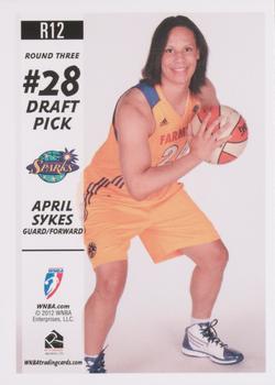 2012 Rittenhouse WNBA - Rookies #R12 April Sykes Back