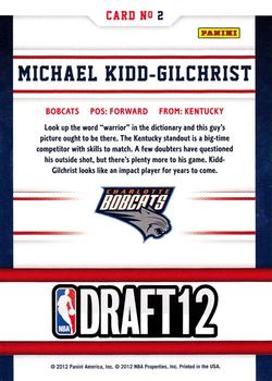 2012-13 Hoops - Draft Night #2 Michael Kidd-Gilchrist Back