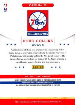 2012-13 Hoops - Glossy #29 Doug Collins Back