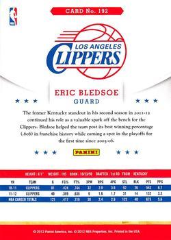 2012-13 Hoops - Glossy #192 Eric Bledsoe Back