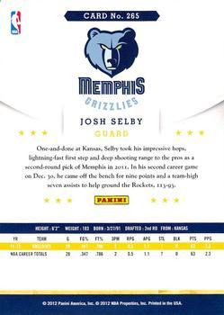 2012-13 Hoops - Glossy #265 Josh Selby Back