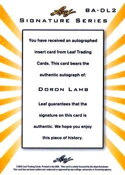 2012-13 Leaf Signature Series - Gold #BA-DL2 Doron Lamb Back