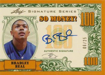 2012-13 Leaf Signature Series - So Money! Gold #SM-BB1 Bradley Beal Front