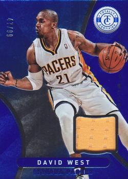 2012-13 Panini Totally Certified - Totally Blue Memorabilia #15 David West Front