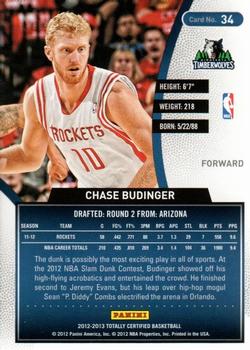 2012-13 Panini Totally Certified - Totally Red #34 Chase Budinger Back