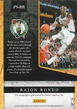 2012-13 Panini Absolute - Private Signings #PS-RR Rajon Rondo Back