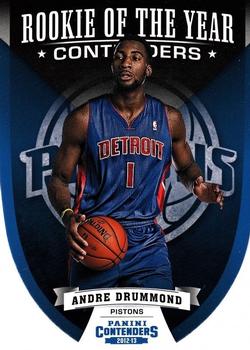 2012-13 Panini Contenders - Rookie Of The Year Contenders #1 Andre Drummond Front
