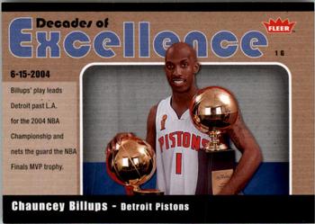 2007-08 Fleer - Decades of Excellence Glossy #14 Chauncey Billups Front
