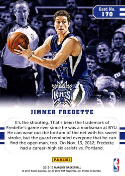 2012-13 Panini Marquee #170 Jimmer Fredette Back