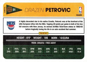 2012-13 Panini Past & Present #31 Drazen Petrovic Back