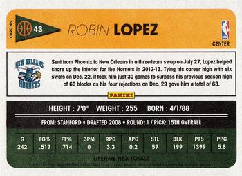 2012-13 Panini Past & Present #43 Robin Lopez Back