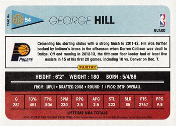 2012-13 Panini Past & Present #54 George Hill Back