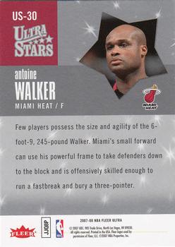 2007-08 Ultra - Ultra Stars #US-30 Antoine Walker Back