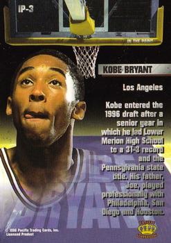 1996 Pacific Power - In The Paint #IP-3 Kobe Bryant Back