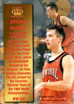 1996 Pacific Power - Silver #PP-35 Steve Nash Back