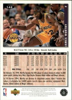 1994-95 Collector's Choice French #142 James Worthy Back